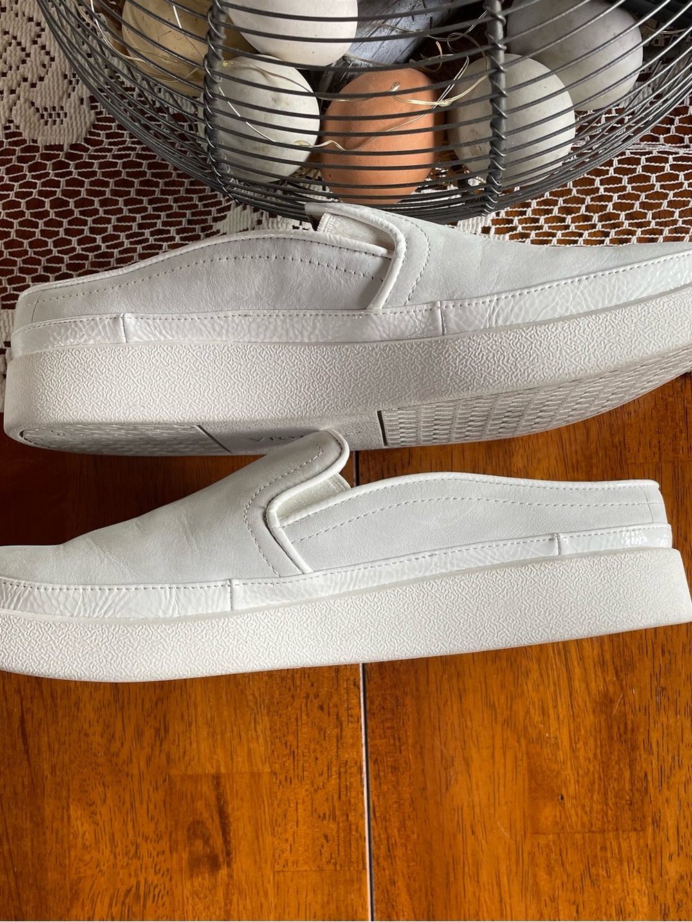 Vionic Effortless Nubuck Light Grey Leather Mule Sneakers Size 8.5 - Picture 13 of 16